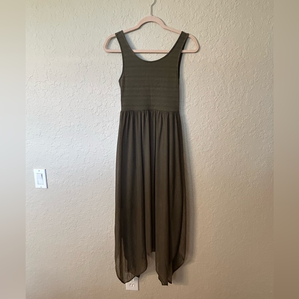 H&M Olive Green High Low Dress